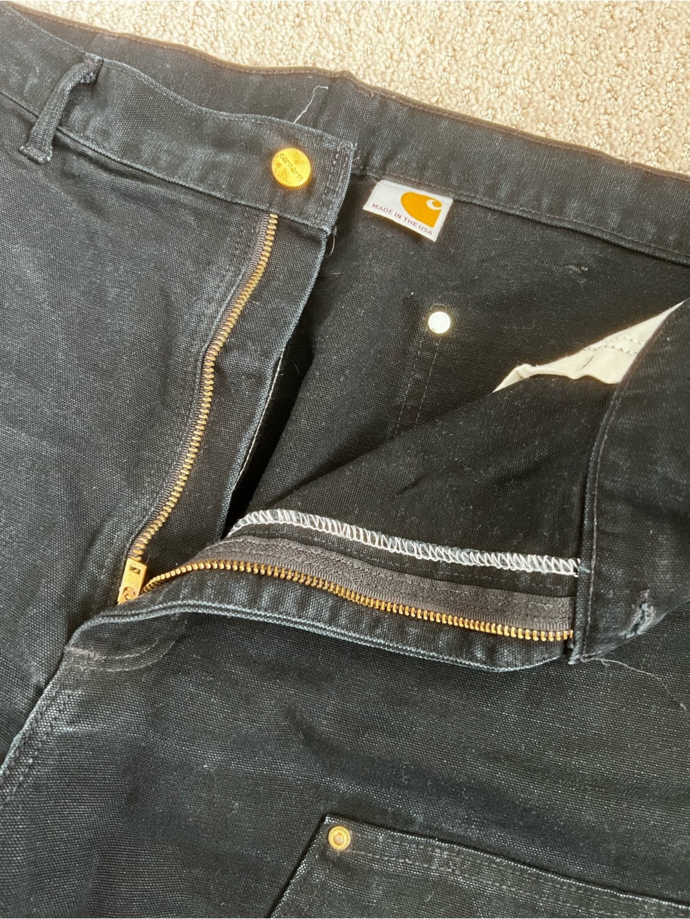Carhartt Men’s Black Carpenter Pants - Picture 4 of 6